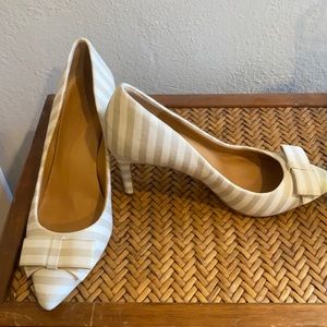 J. Crew striped pumps. Never worn out of house!